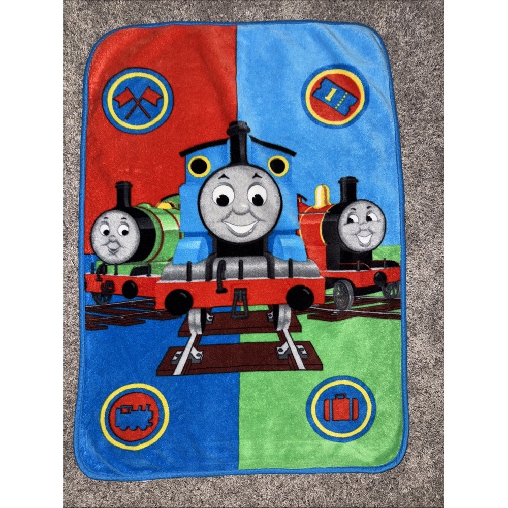 Vintage Thomas &‎ Friends Tank Engine Three Train James Percy Blanket Quadrant